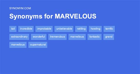 synonyms for marveled|MARVELOUS: Synonyms and Related Words. What is Another Word for.
